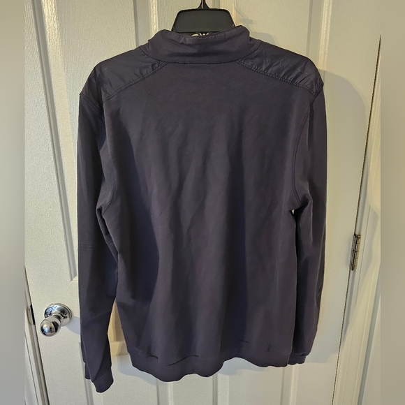 Hugo Boss 1/4 Button Sweater Mens Regular Fit Navy Cotton Long Sleeve Size XL - Picture 5 of 6